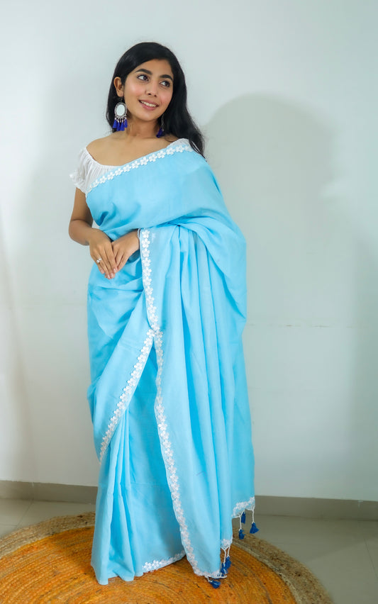 Vyanmi Neeli Noor Handloom Saree