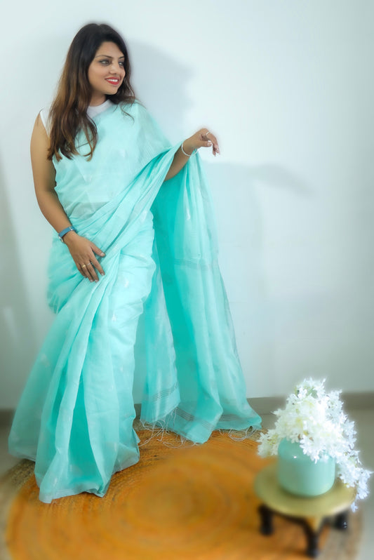 Vyanmi Neelira Handloom Cotton Saree