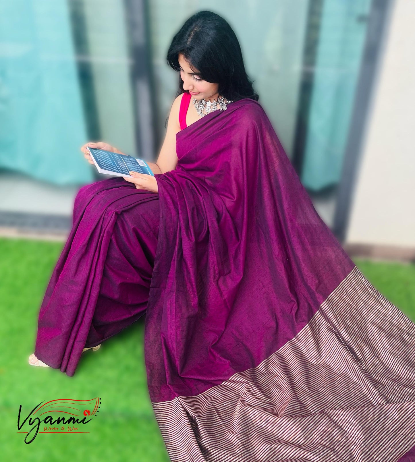 Vyanmi Jamuni Lehar Handloom Saree