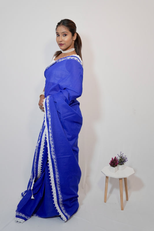 Vyanmi ShvetNeela Handloom Saree