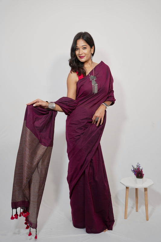 Vyanmi Jamuni Lehar Handloom Saree