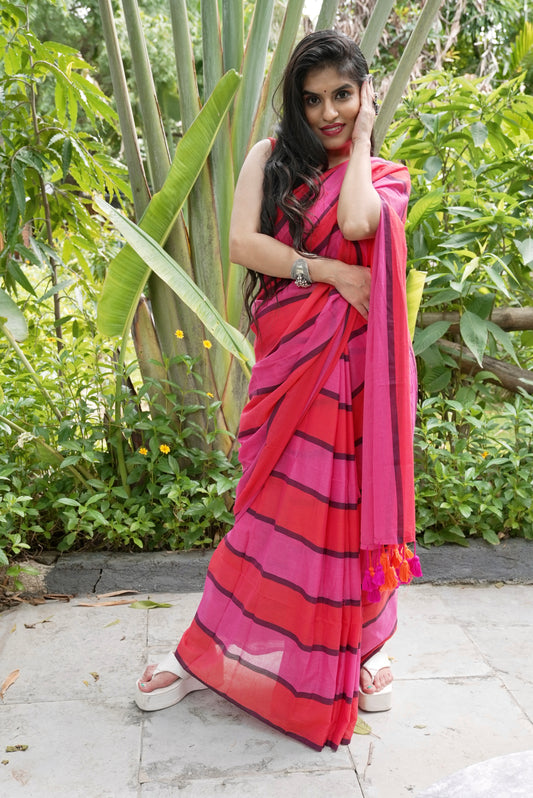 Vyanmi Drama Dose Mulmul Saree