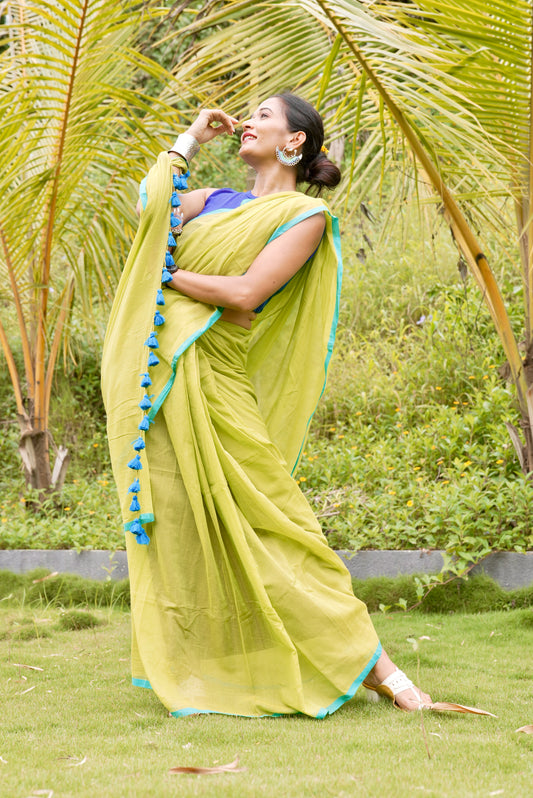 Vyanmi Cool Citrus Mul Cotton Saree