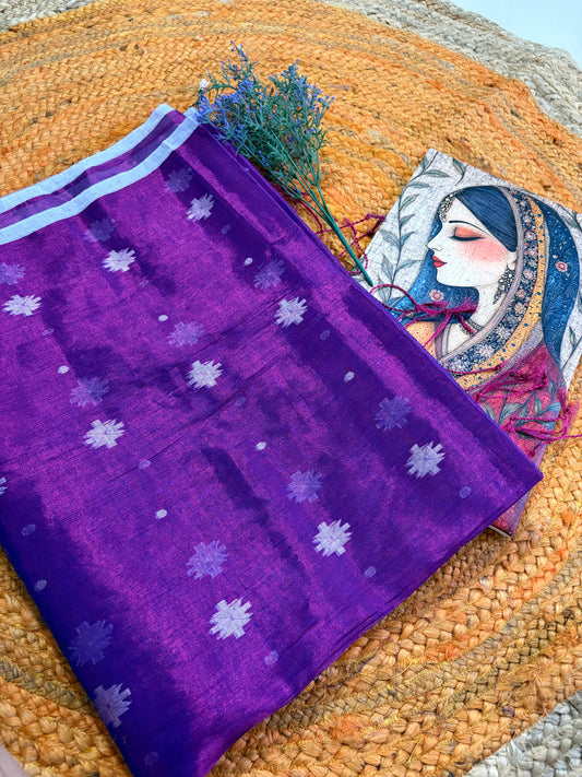 Vyanmi Purple Haze Tissue Saree