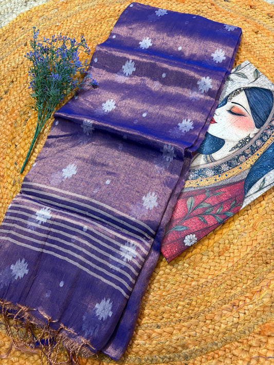 Vyanmi Purple Petal Tissue Saree