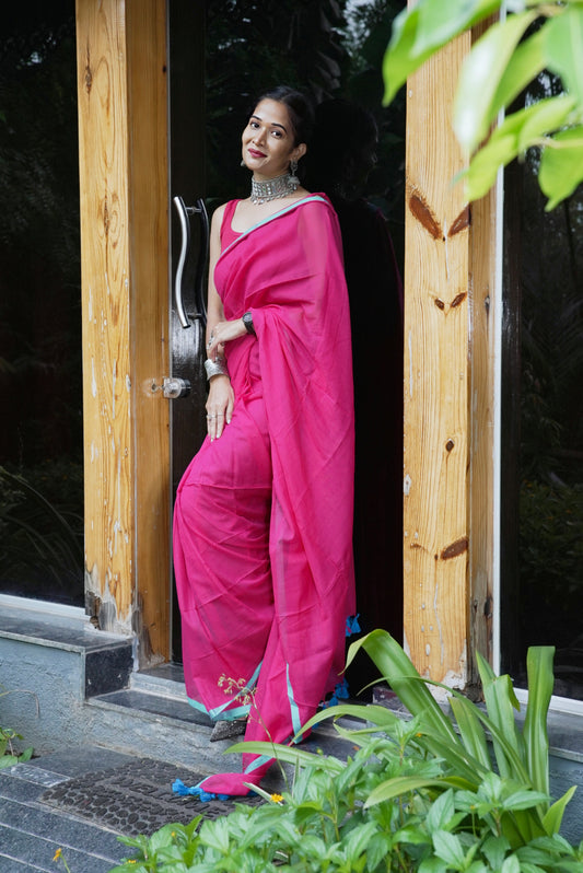 Vyanmi Rani Bloom Mulmul Saree