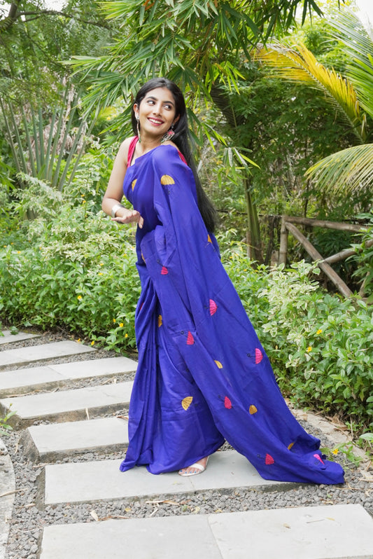 Vyanmi Neeli Baarish Handloom Saree
