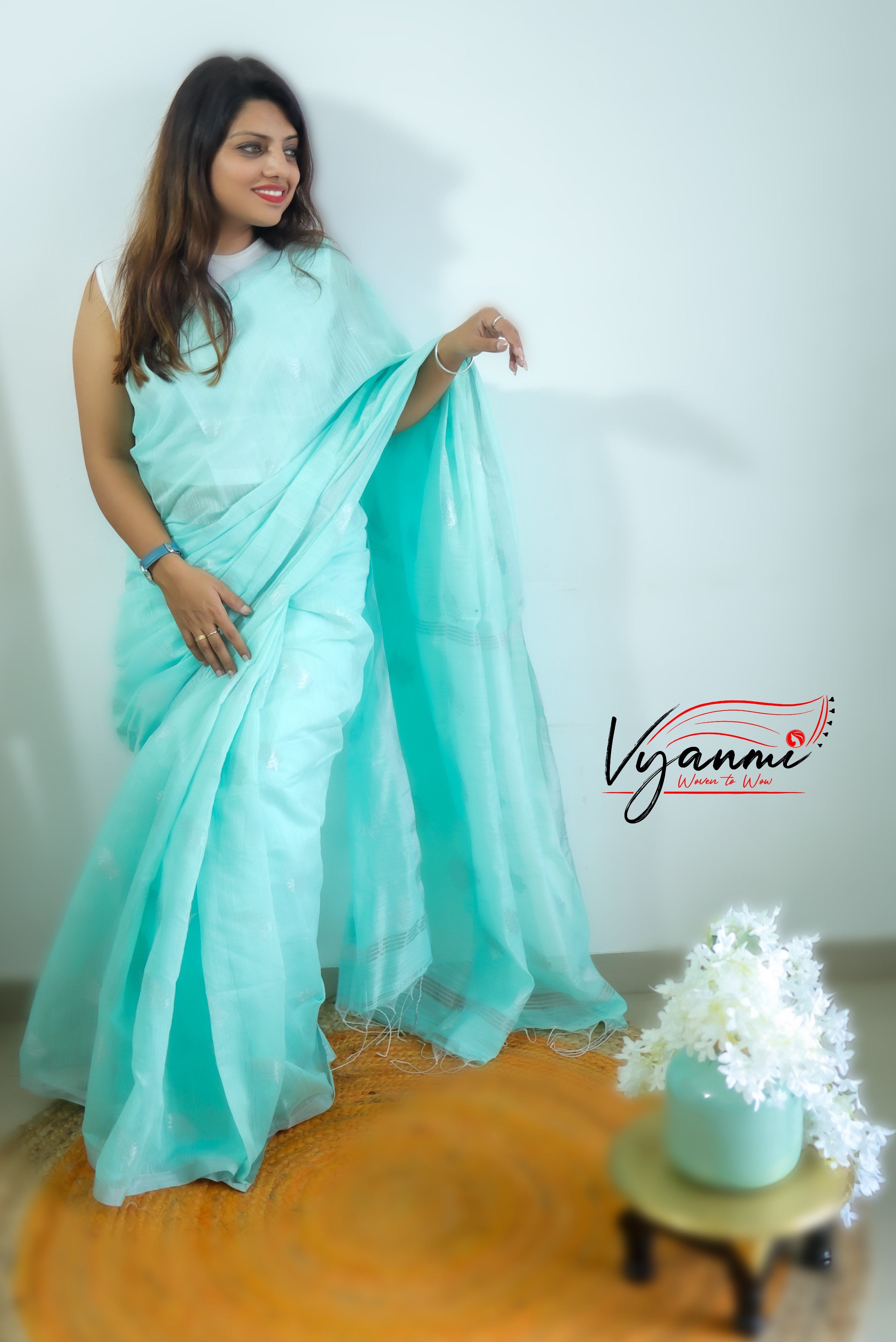 Vyanmi Neelira Handloom Saree