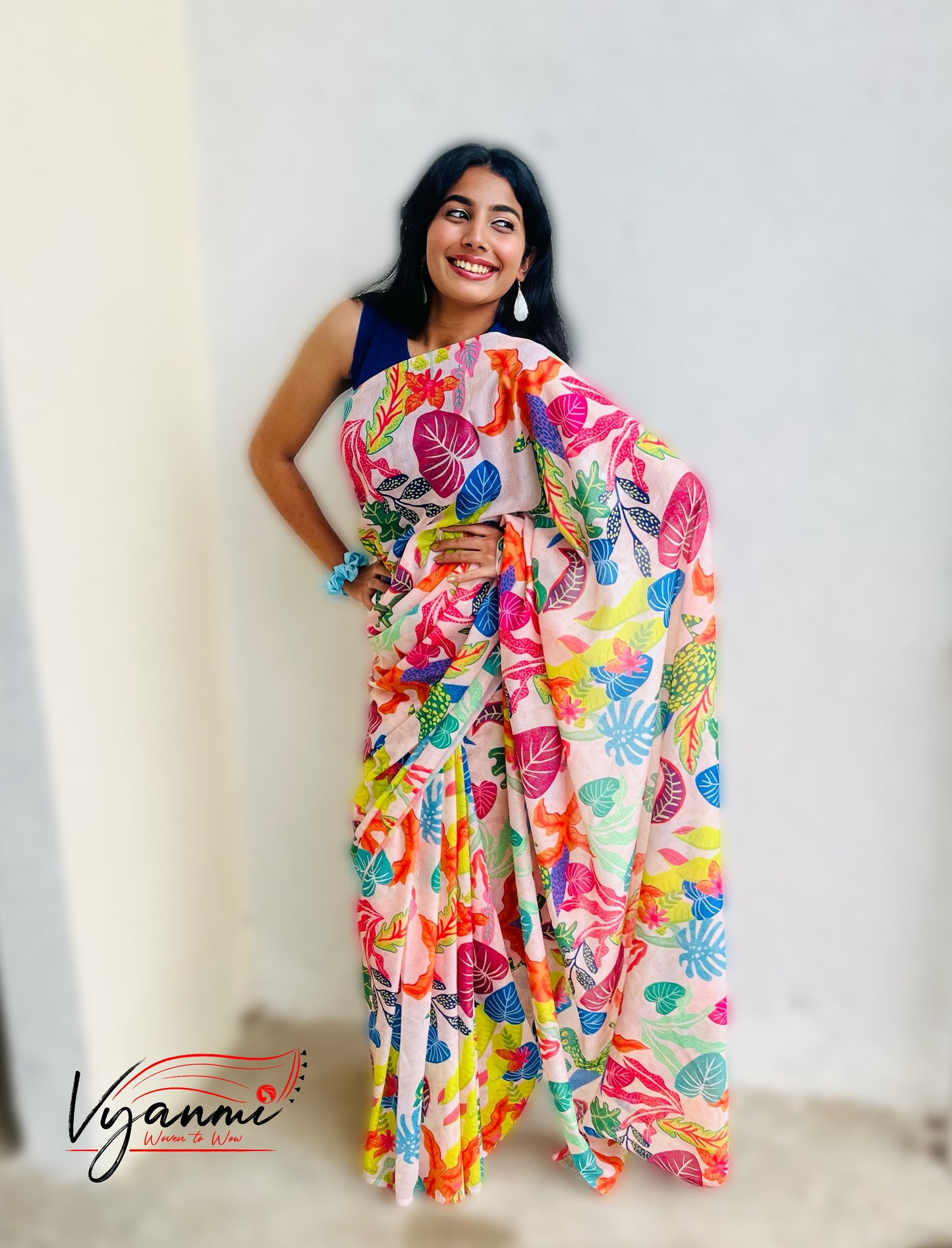Vyanmi Tropical Gelato Mul Saree