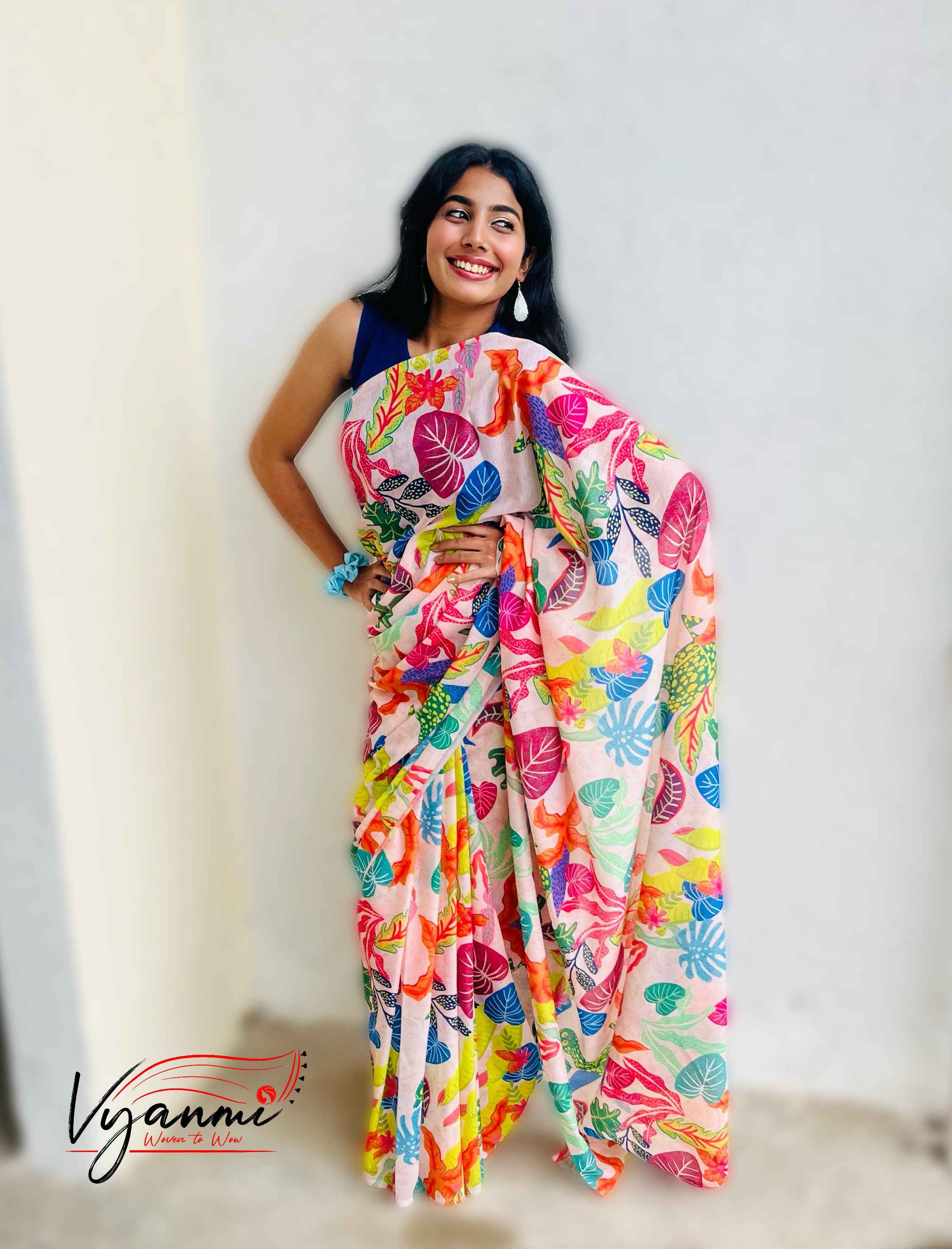 Vyanmi Tropical Gelato Mul Saree