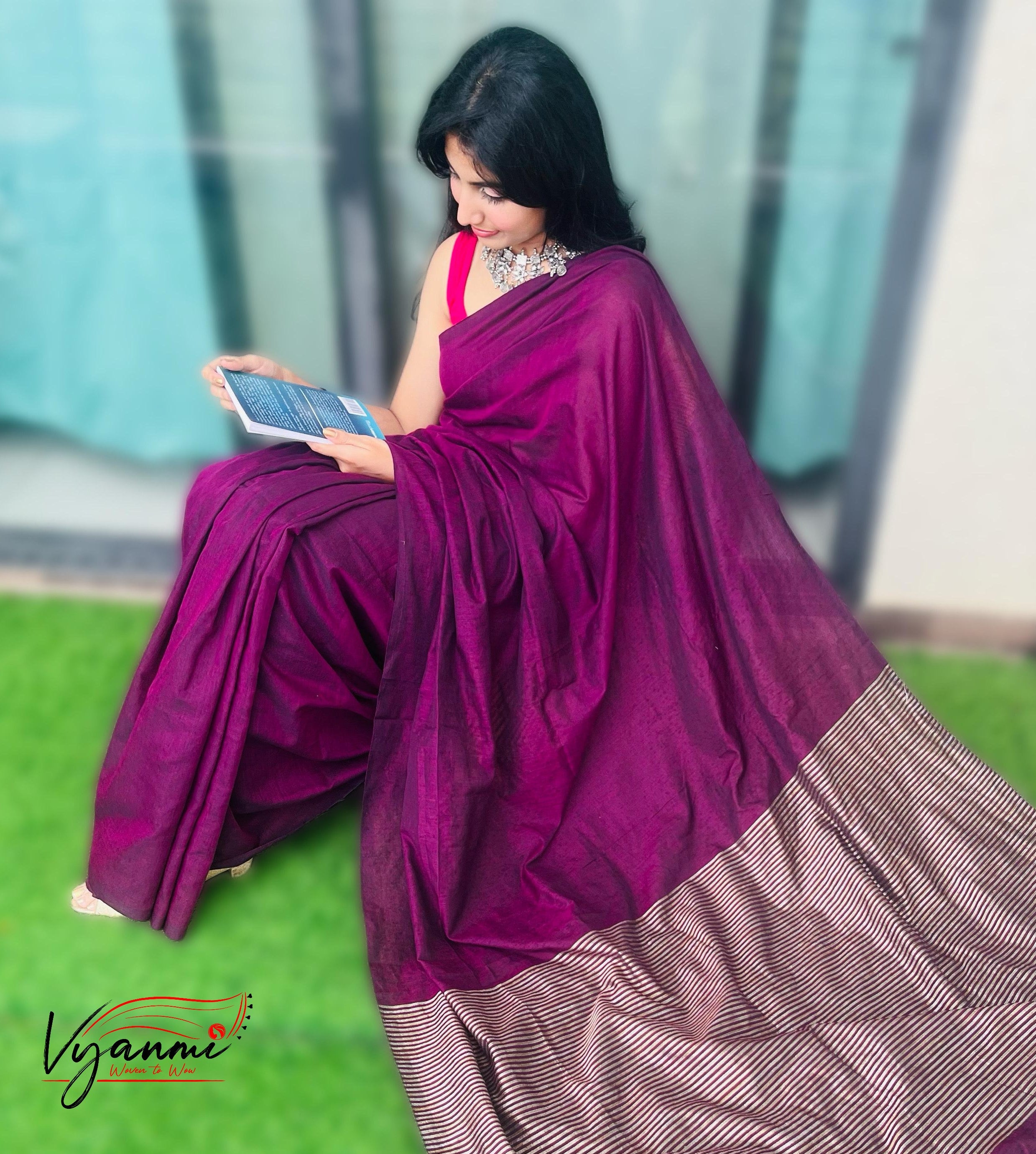 Vyanmi Jamuni Lehar Handloom Saree