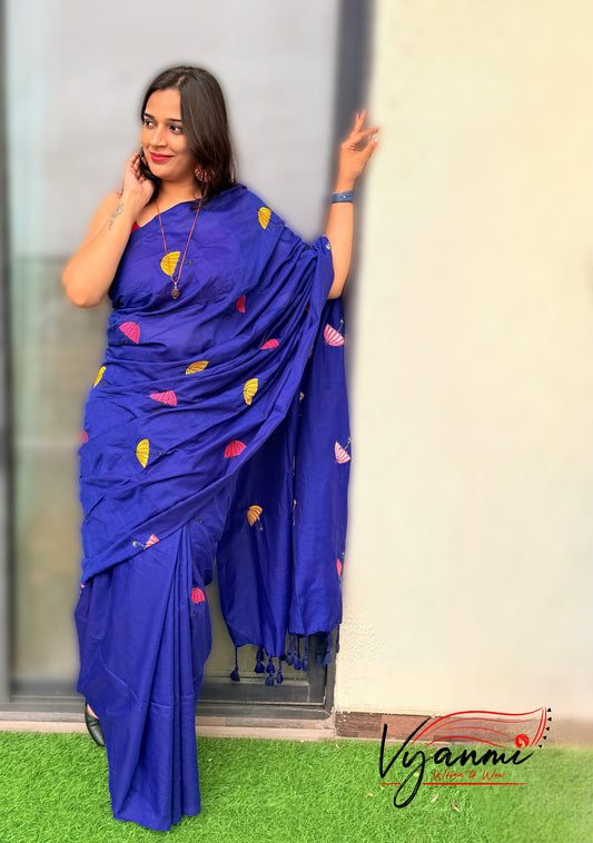 Vyanmi Neeli Baarish Handloom Saree