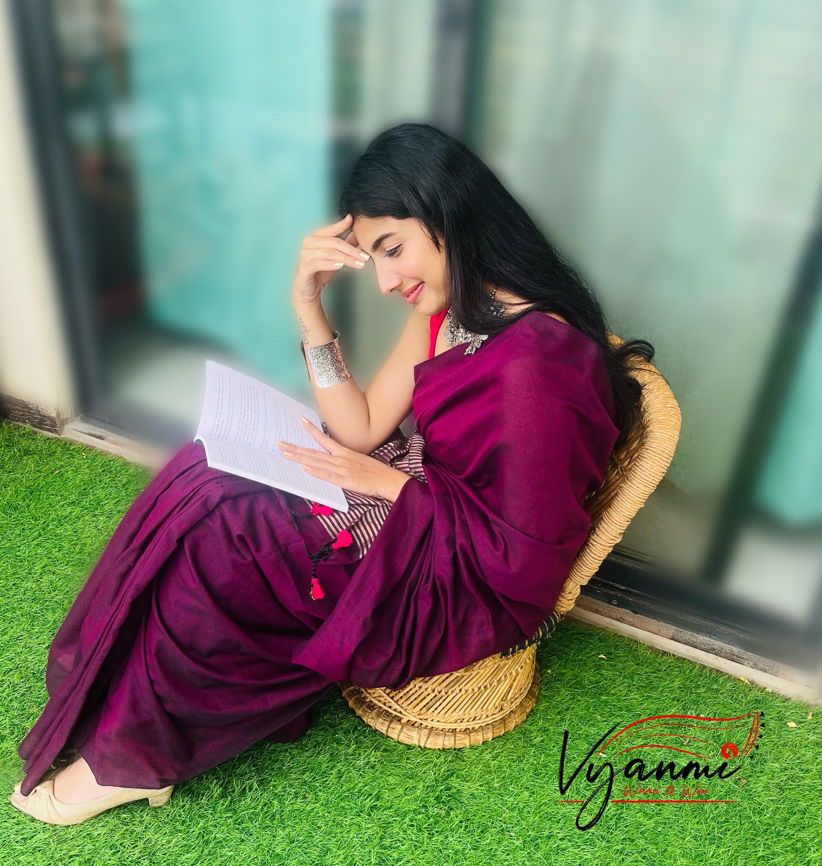 Vyanmi Jamuni Lehar Handloom Saree