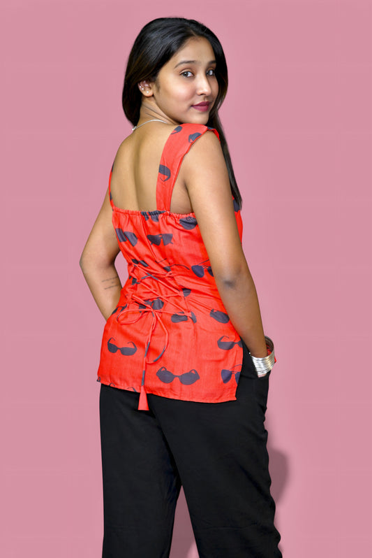 Vyanmi GUL Red Shade Corset Kurti