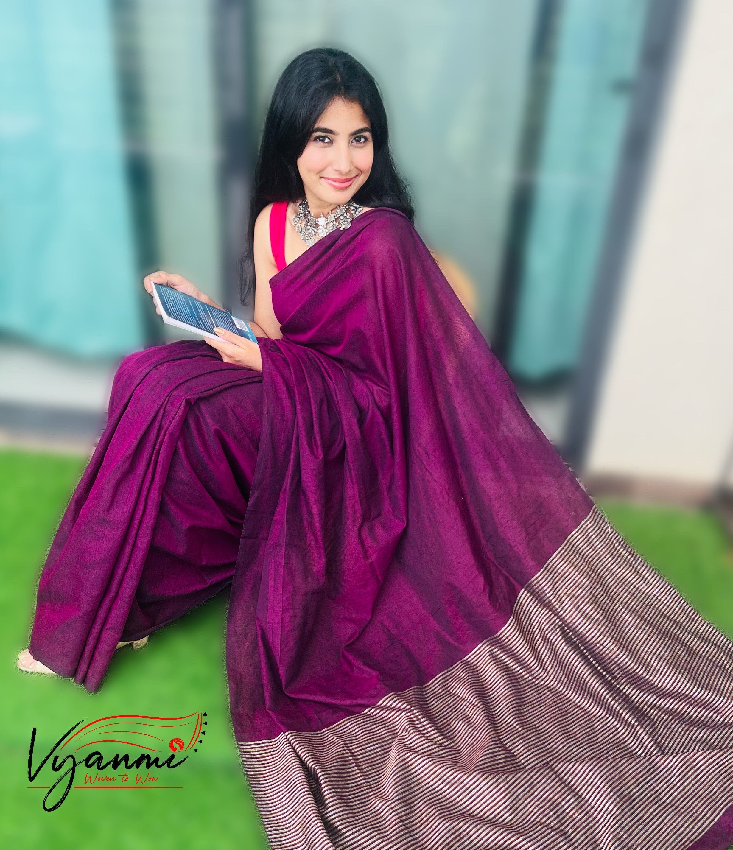 Vyanmi Jamuni Lehar Handloom Saree