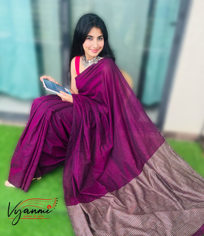 Vyanmi Jamuni Lehar Handloom Saree