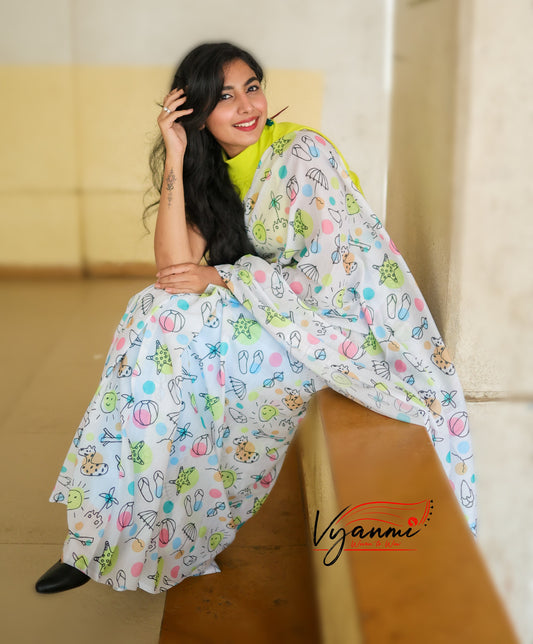 Vyanmi Playcation Mul Saree