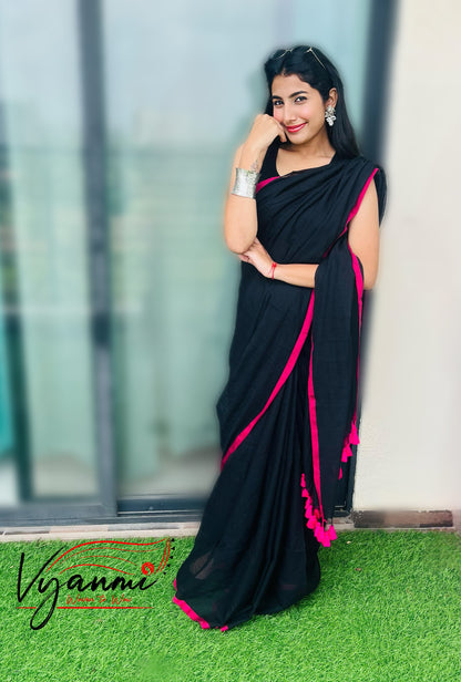 Vyanmi Blackout Babe Mulmul Saree