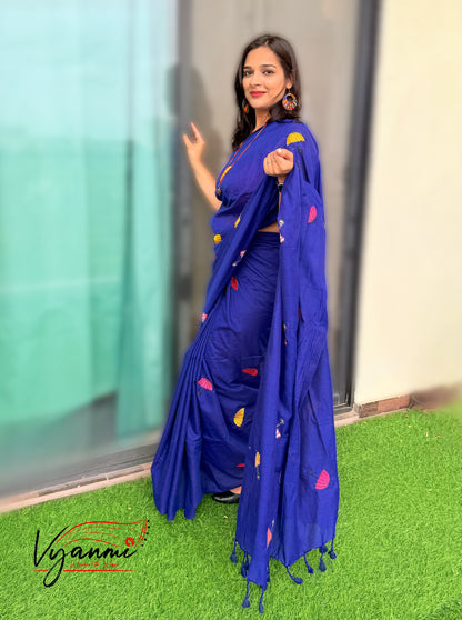 Vyanmi Neeli Baarish Handloom Saree