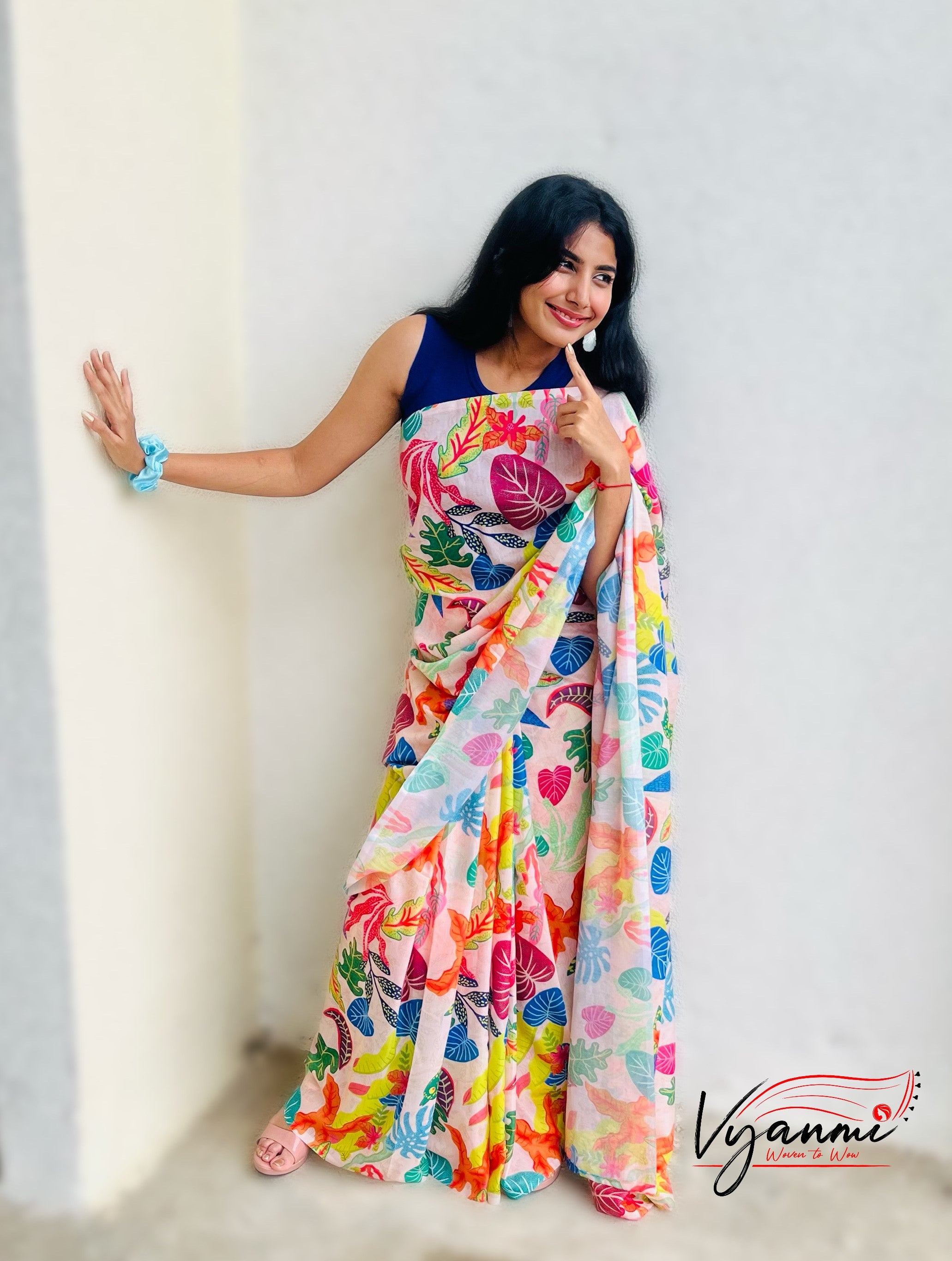 Vyanmi Tropical Gelato Mul Saree