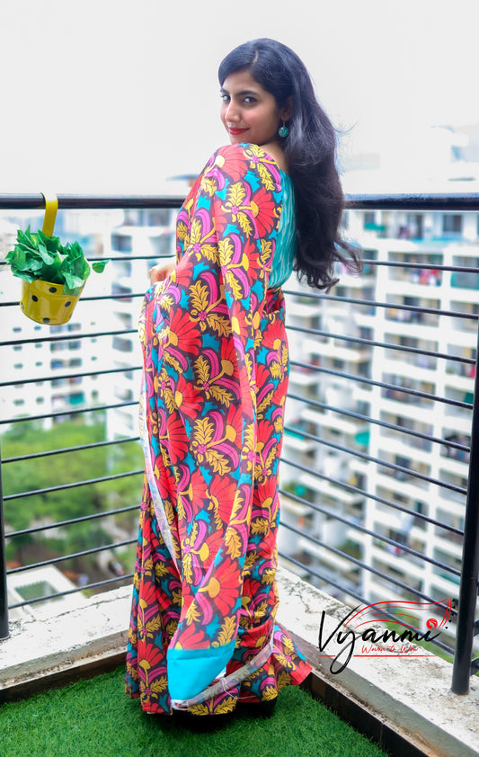 Vyanmi Retro Sundae Mul Saree