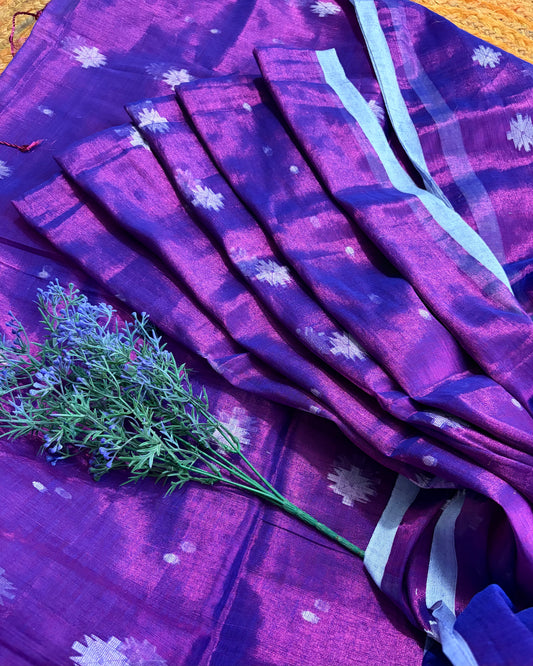 Vyanmi Purple Haze Tissue Saree