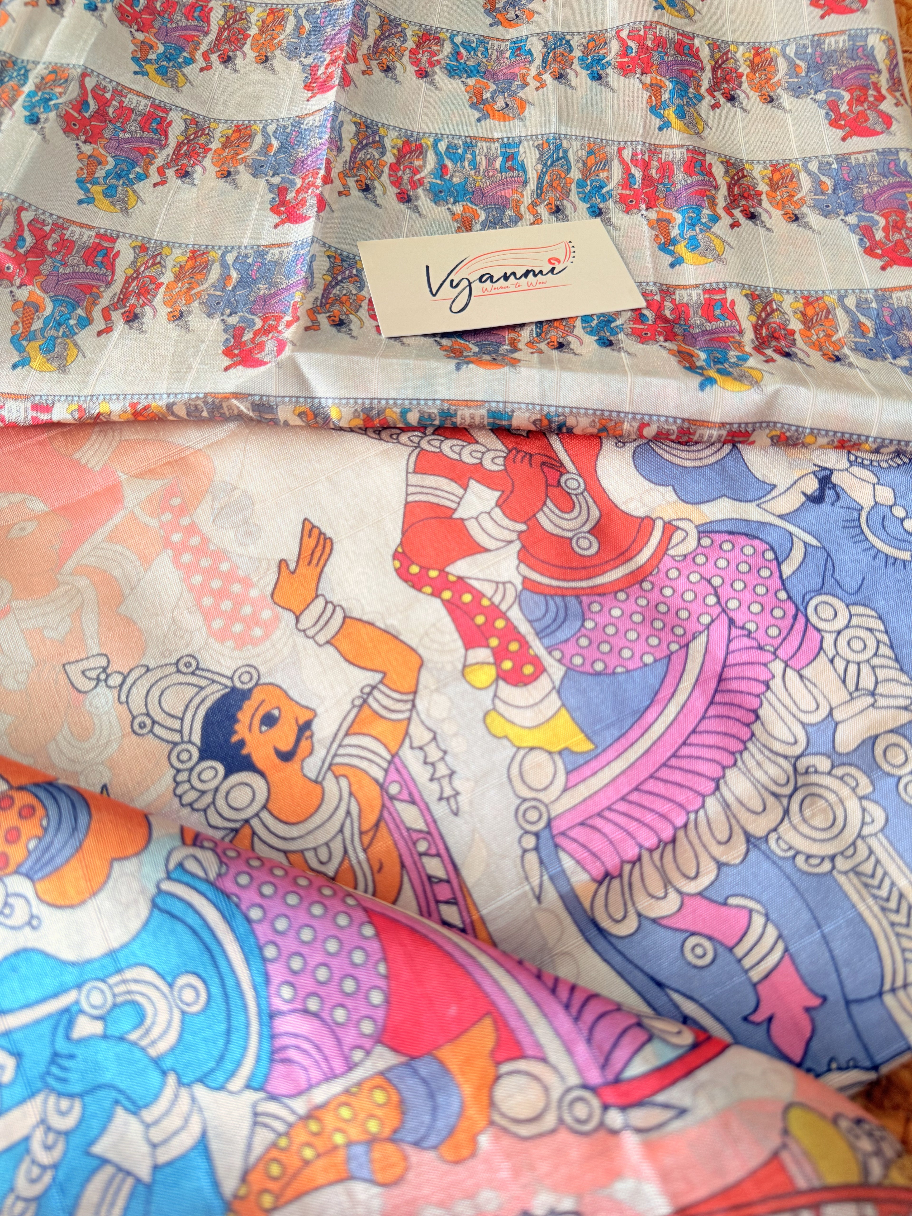 Vyanmi Ivory Nrityangana Tussar Silk Saree