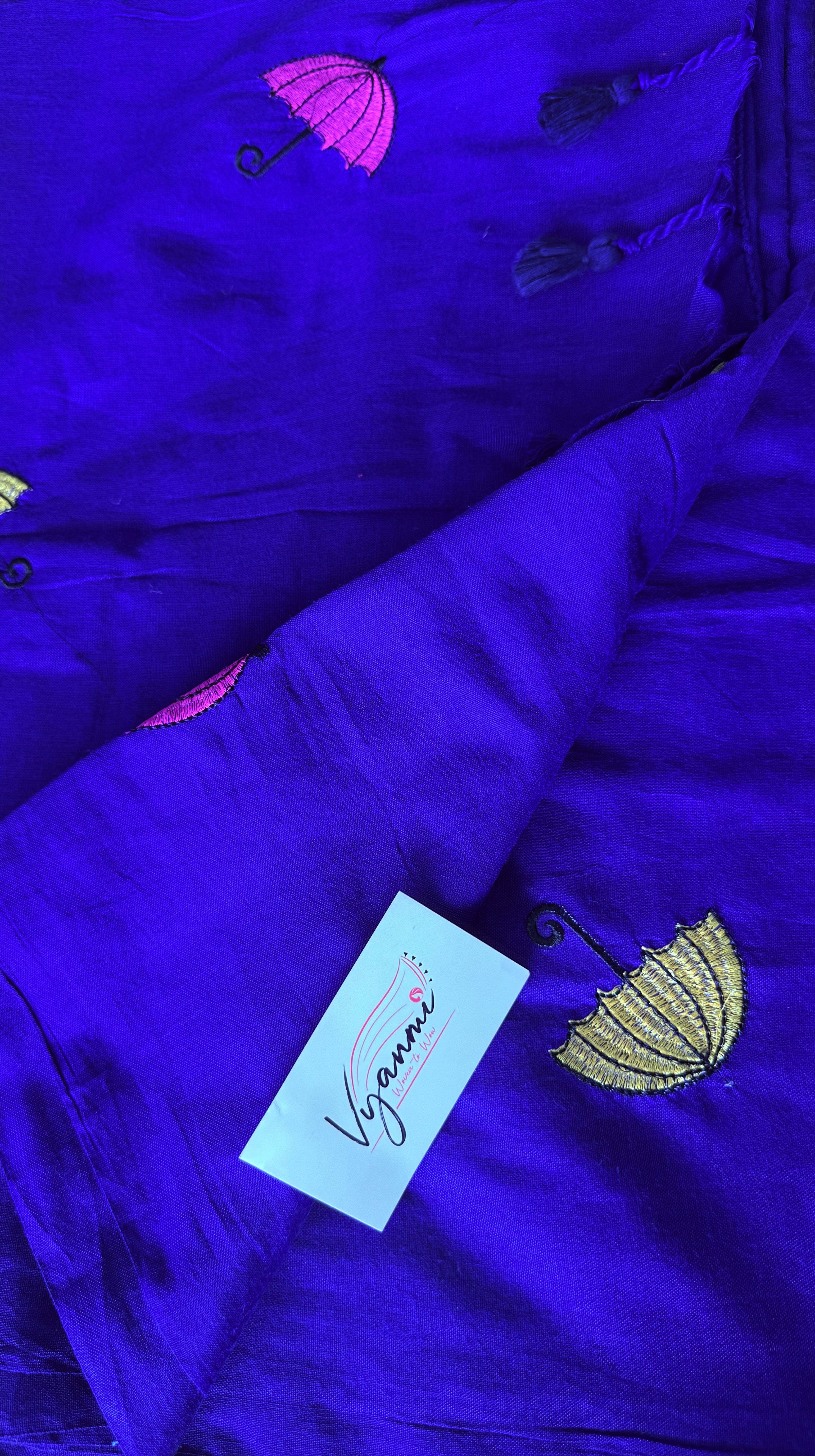 Vyanmi Neeli Baarish Handloom Saree