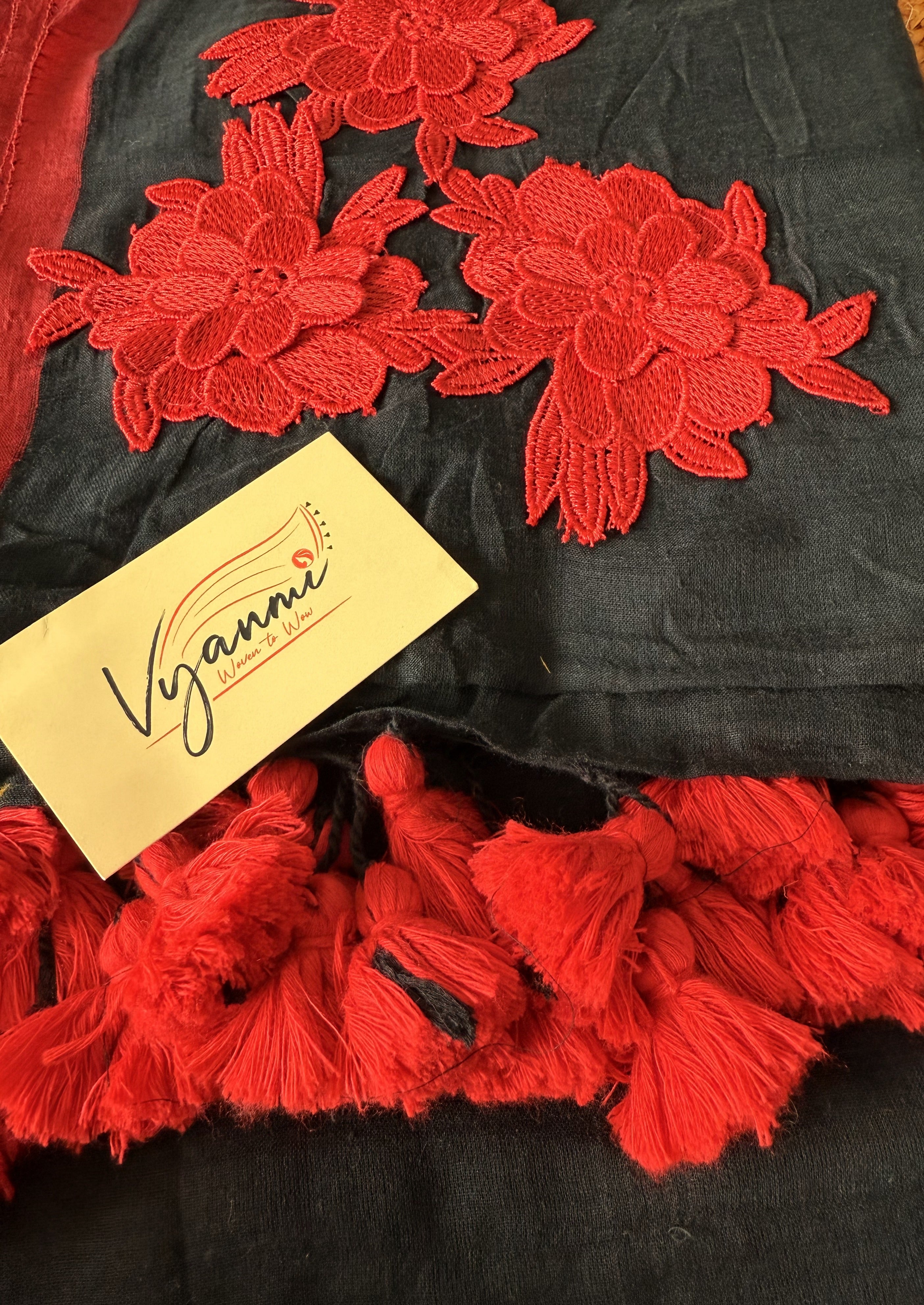 Vyanmi Black Forest Mul Saree