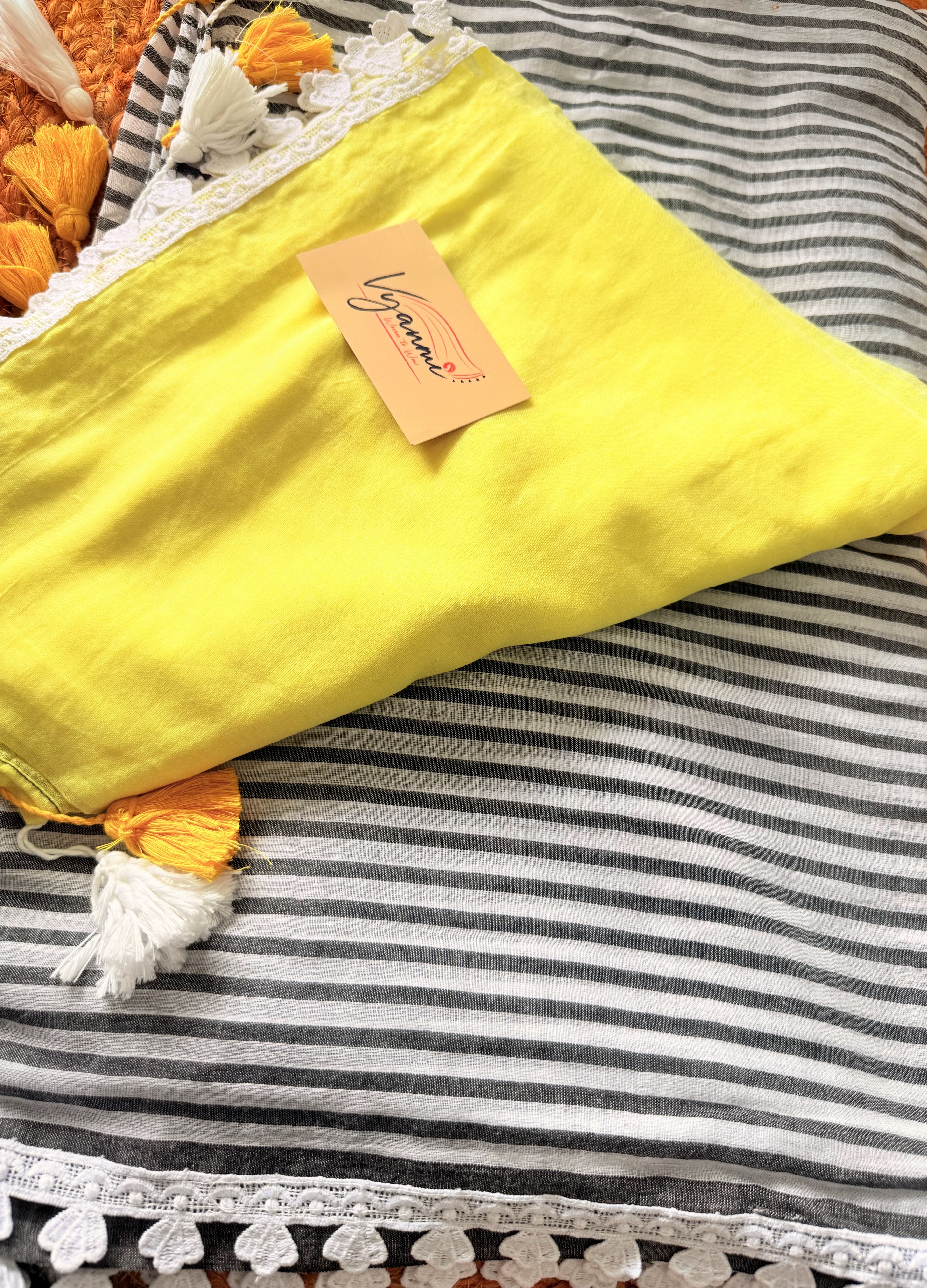 Vyanmi Limonade Vibes Mulmul Saree