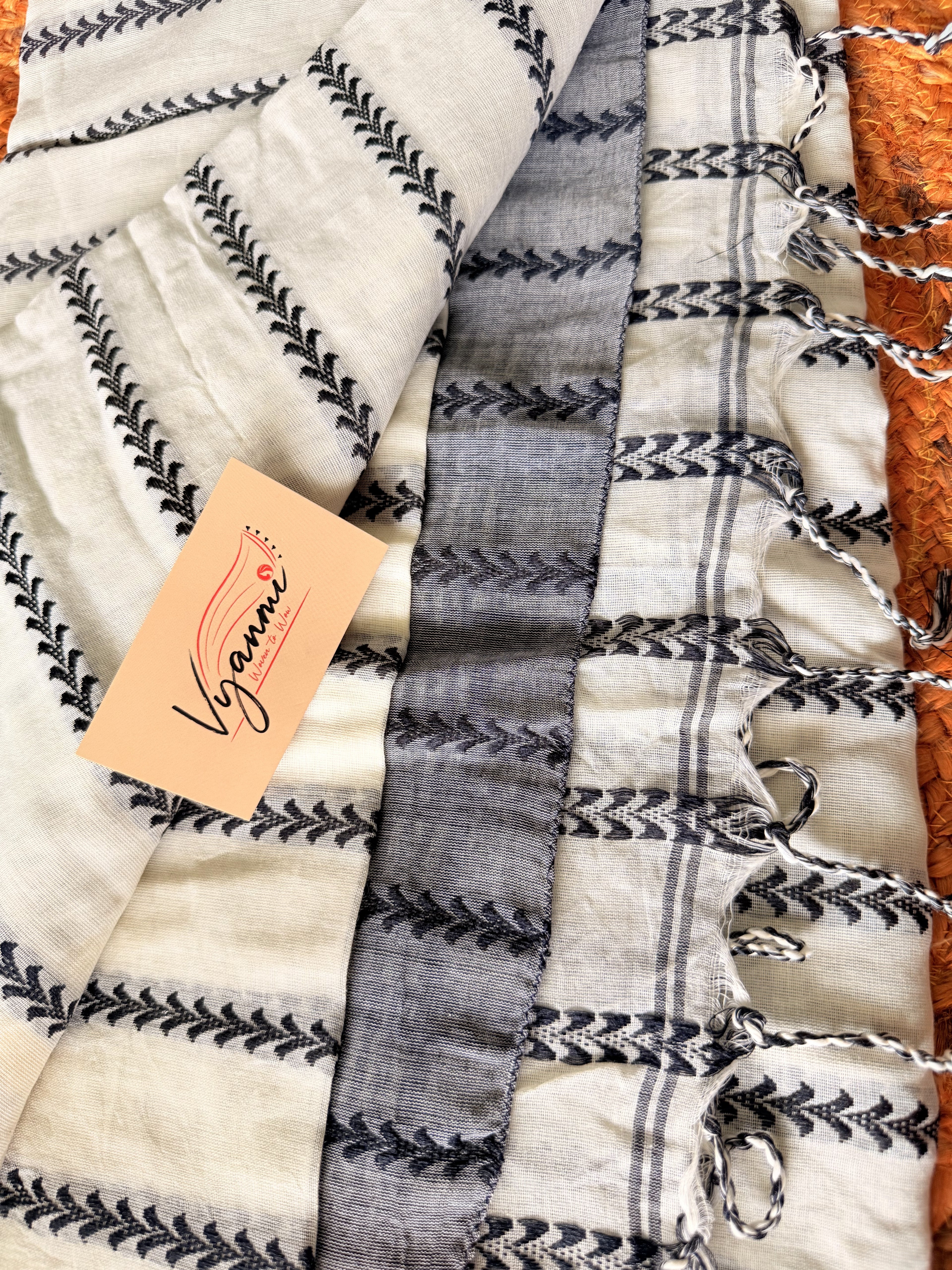 Vyanmi Cloudline Handloom Saree