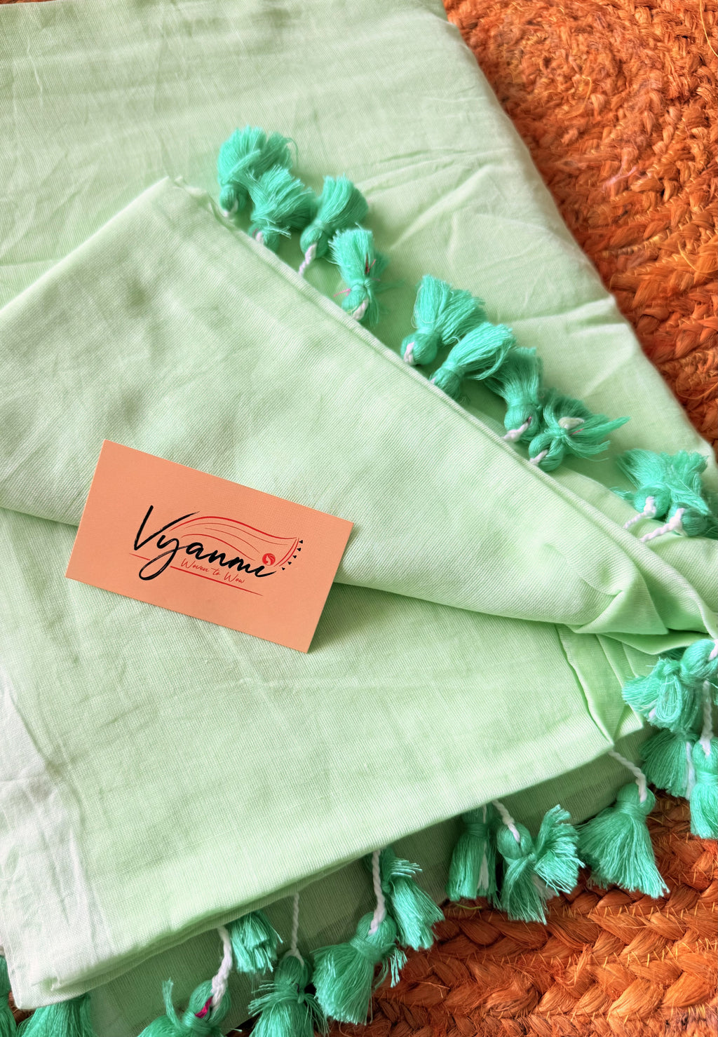 Vyanmi Mint To Be Mulmul Saree