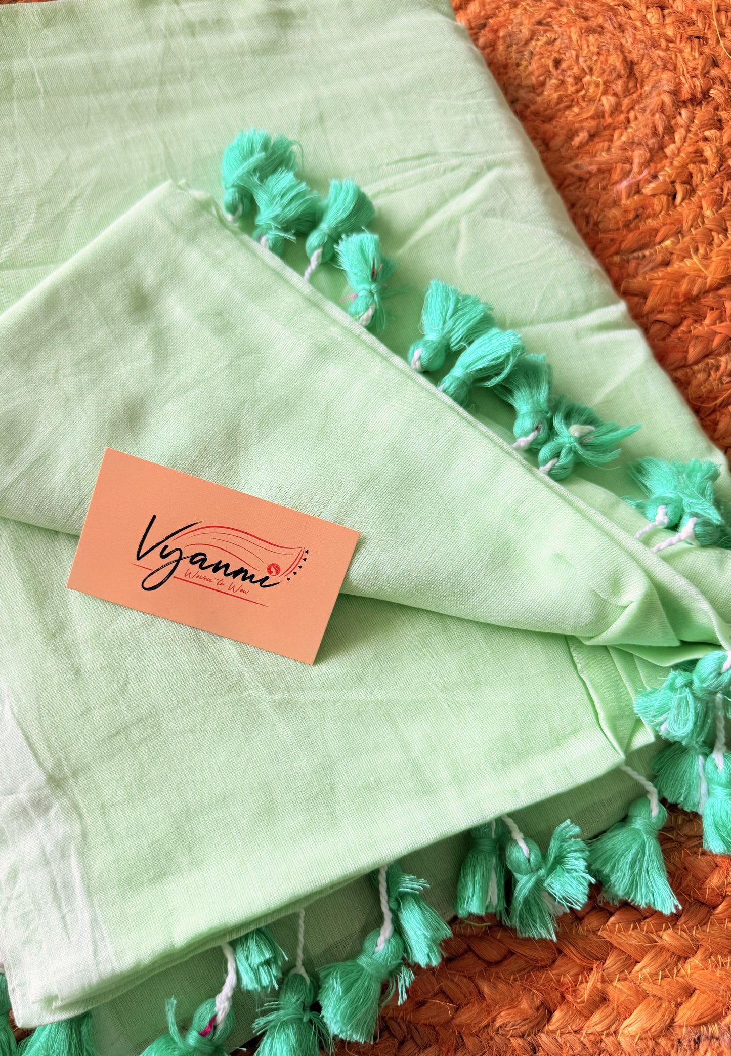 Vyanmi Mint To Be Mulmul Saree
