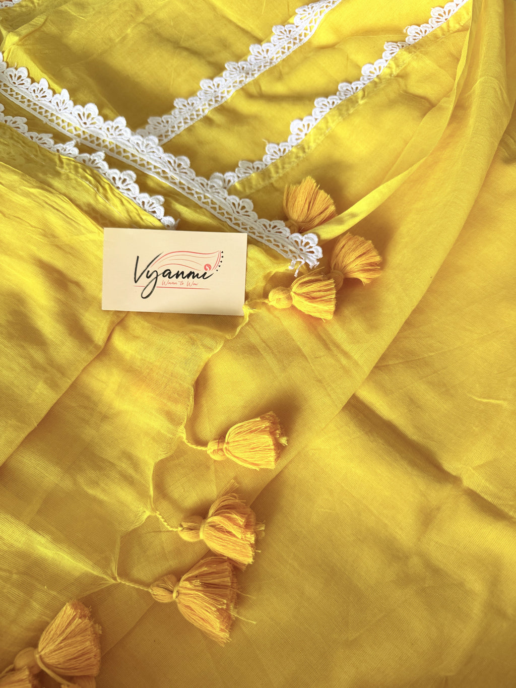 Vyanmi Haldi Hustle Mulmul Saree