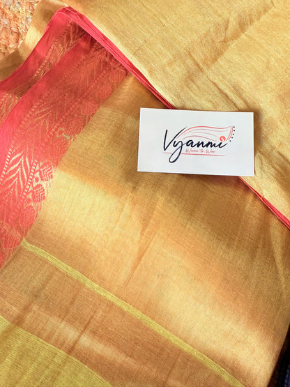 Vyanmi Haldi Kumkum Tissue Saree