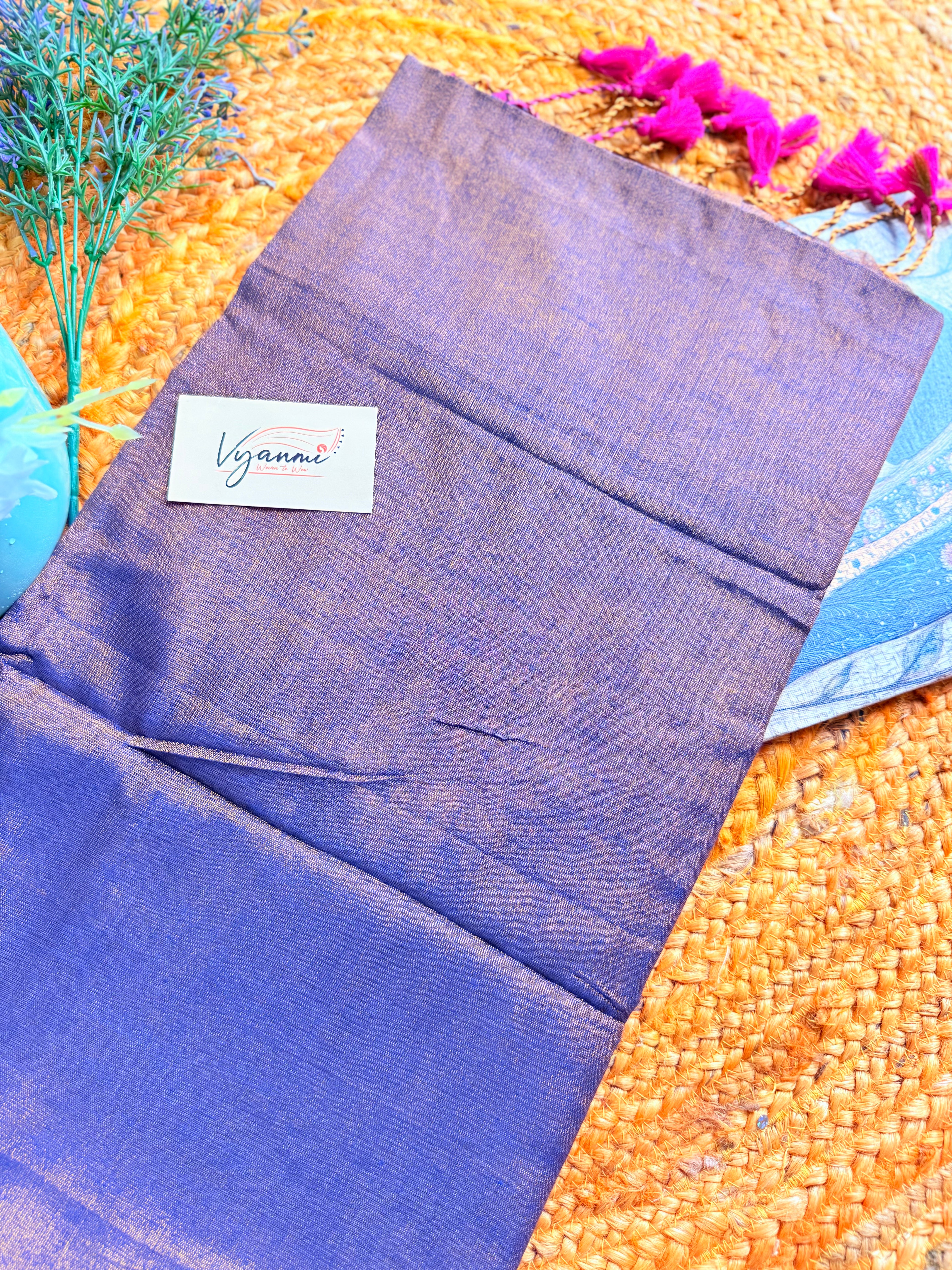 Vyanmi Bronze Bloom Tissue Saree