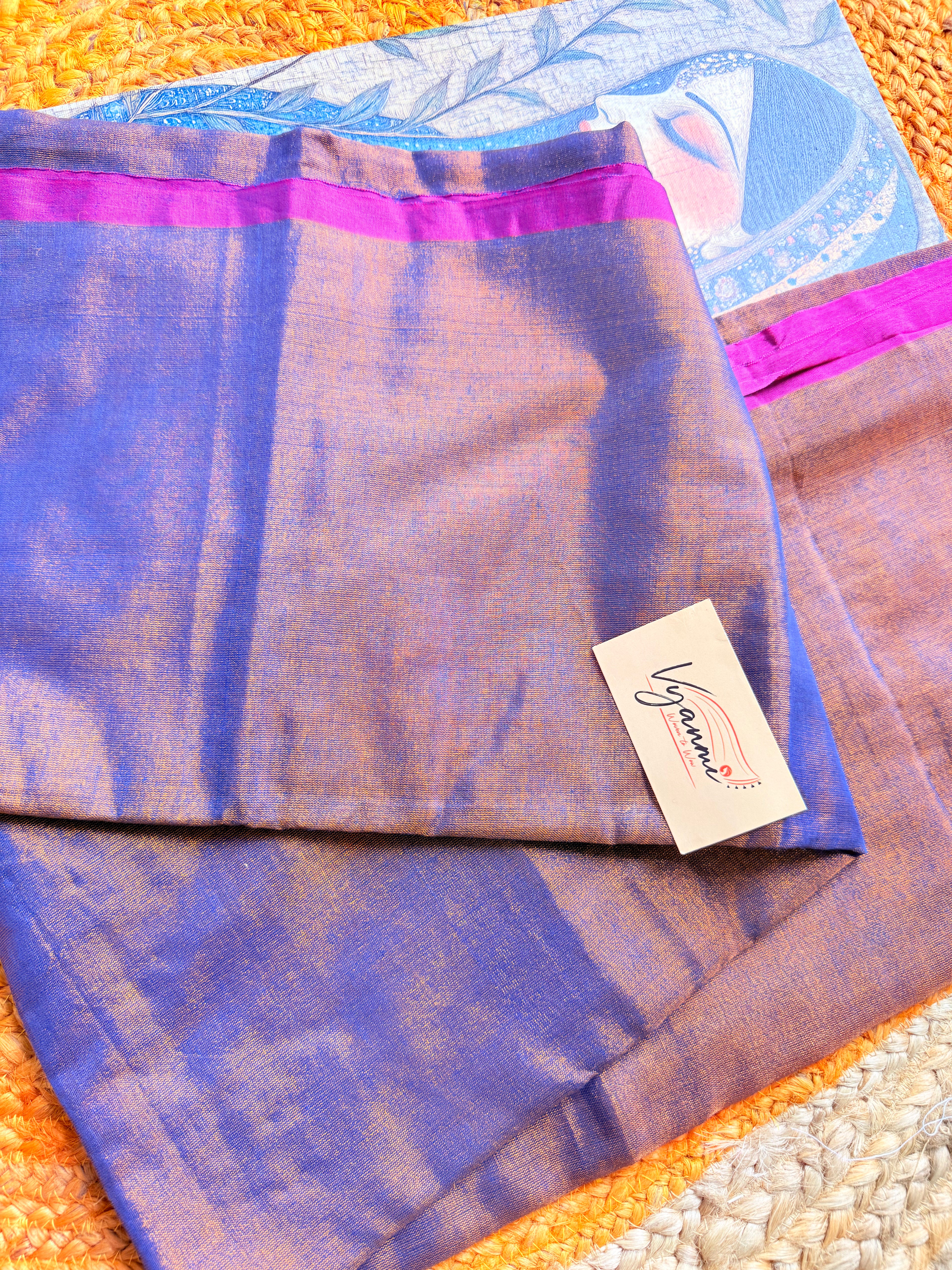 Vyanmi Bronze Bloom Tissue Saree