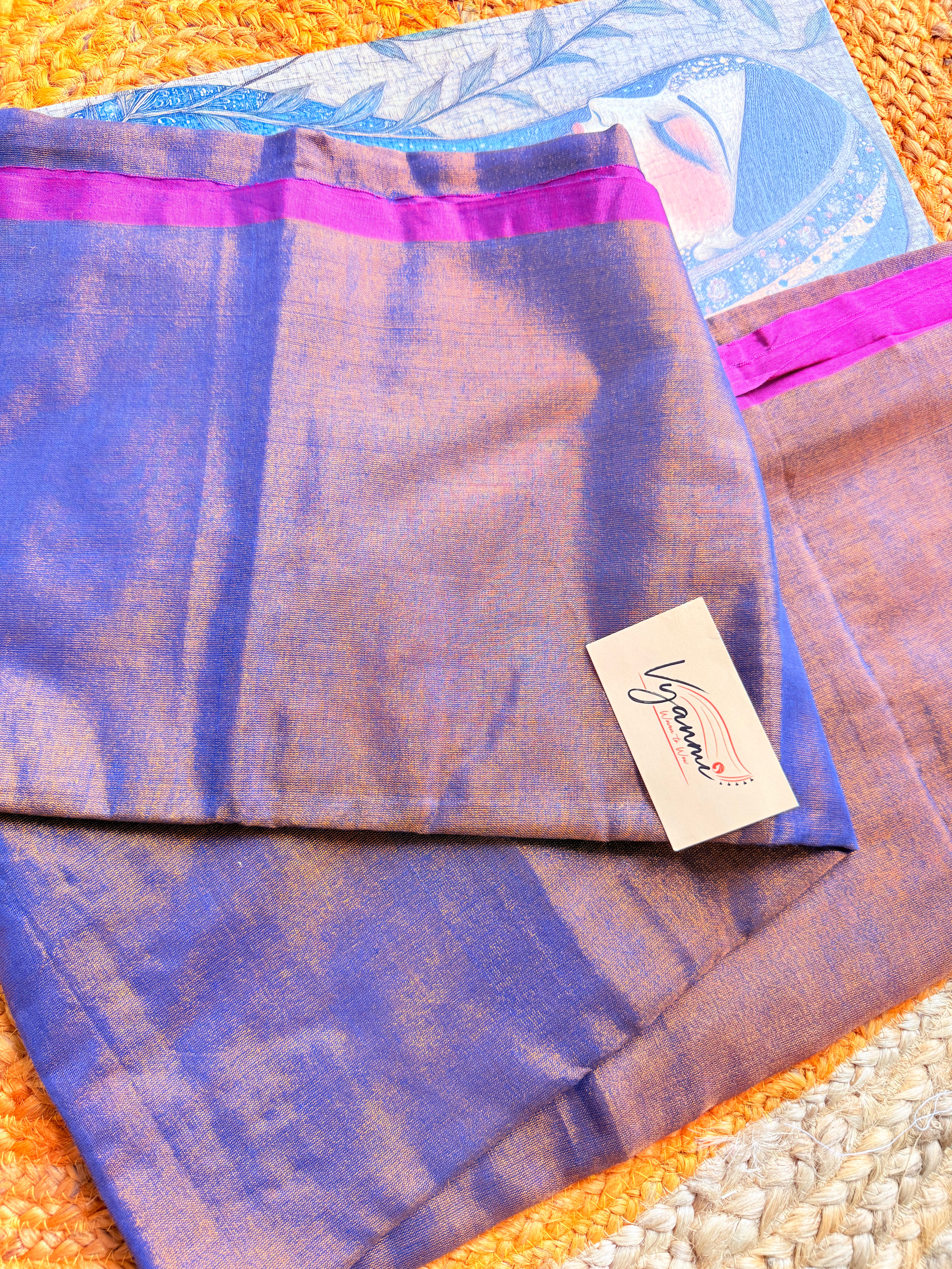 Vyanmi Bronze Bloom Tissue Saree