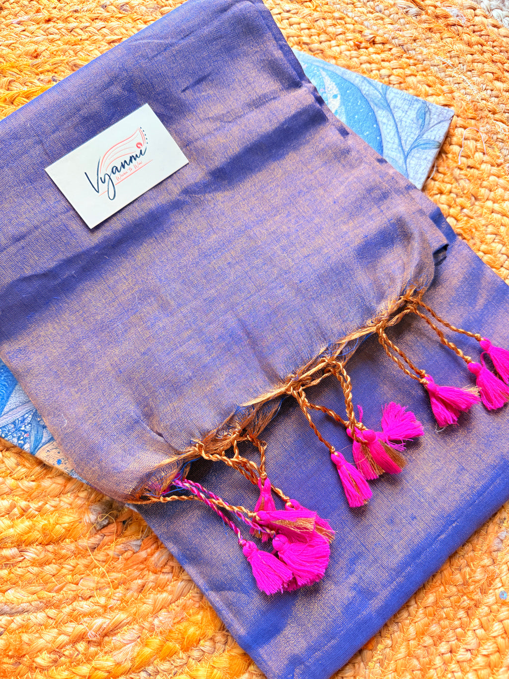 Vyanmi Bronze Bloom Tissue Saree