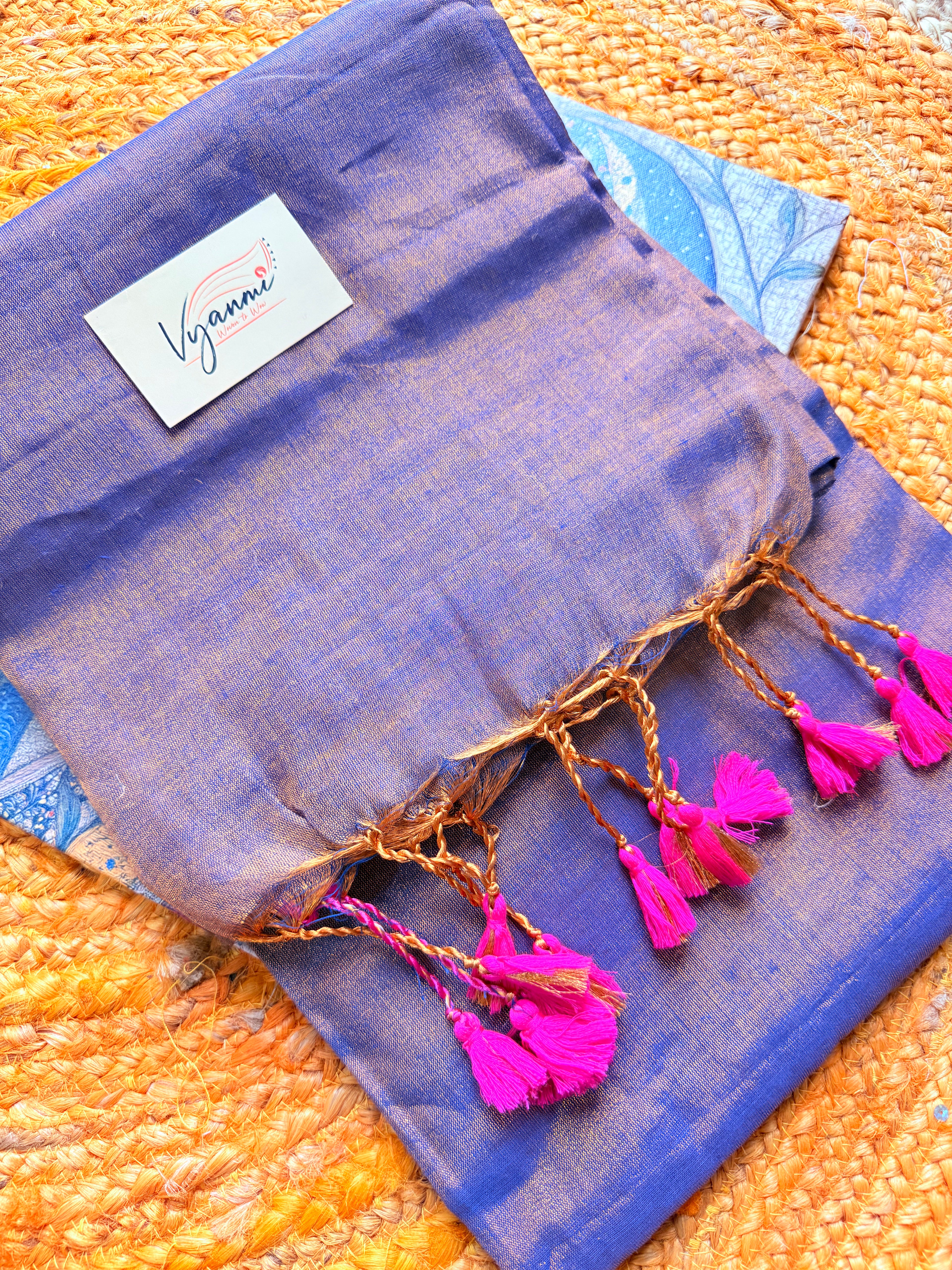 Vyanmi Bronze Bloom Tissue Saree