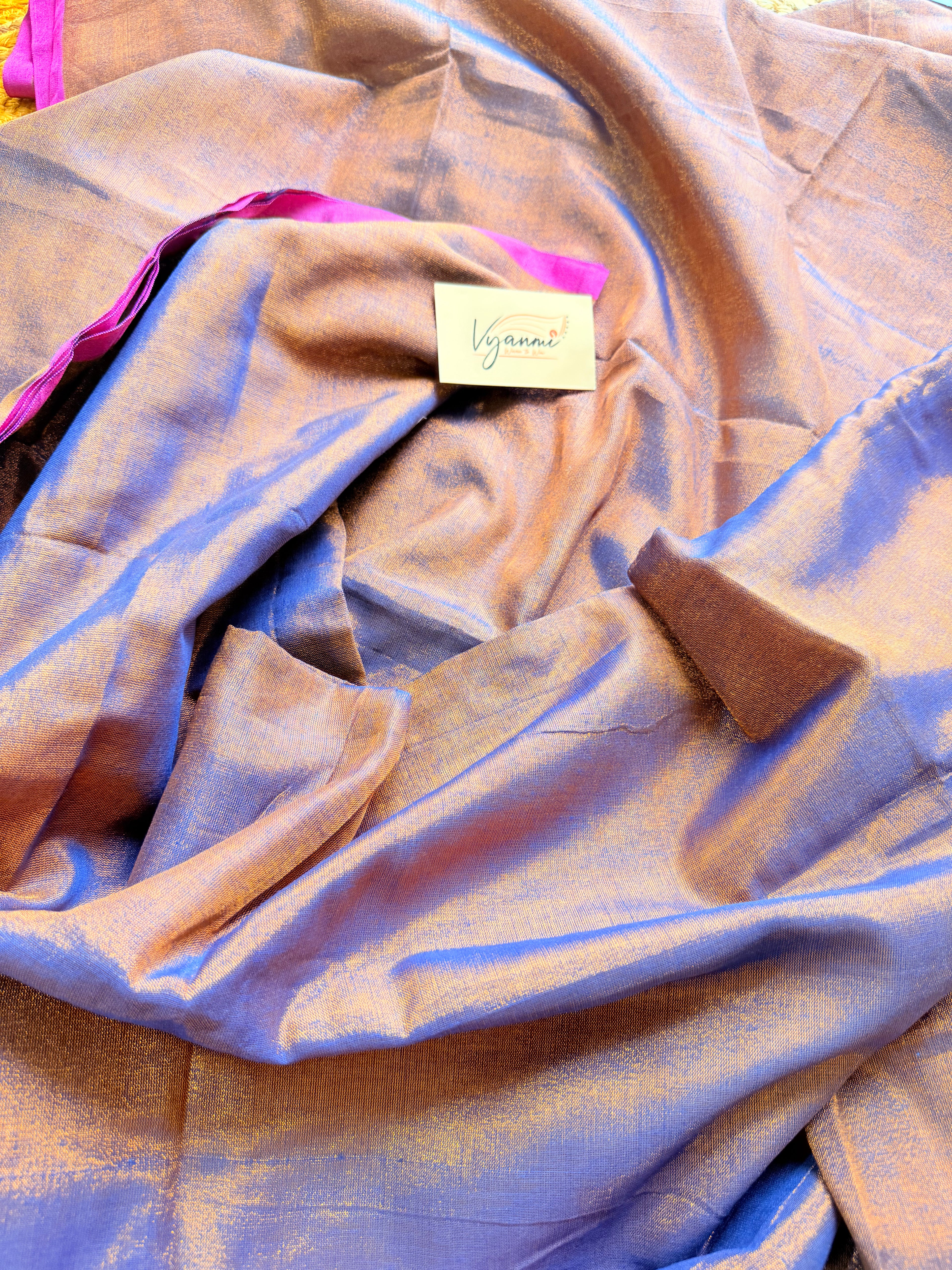 Vyanmi Bronze Bloom Tissue Saree