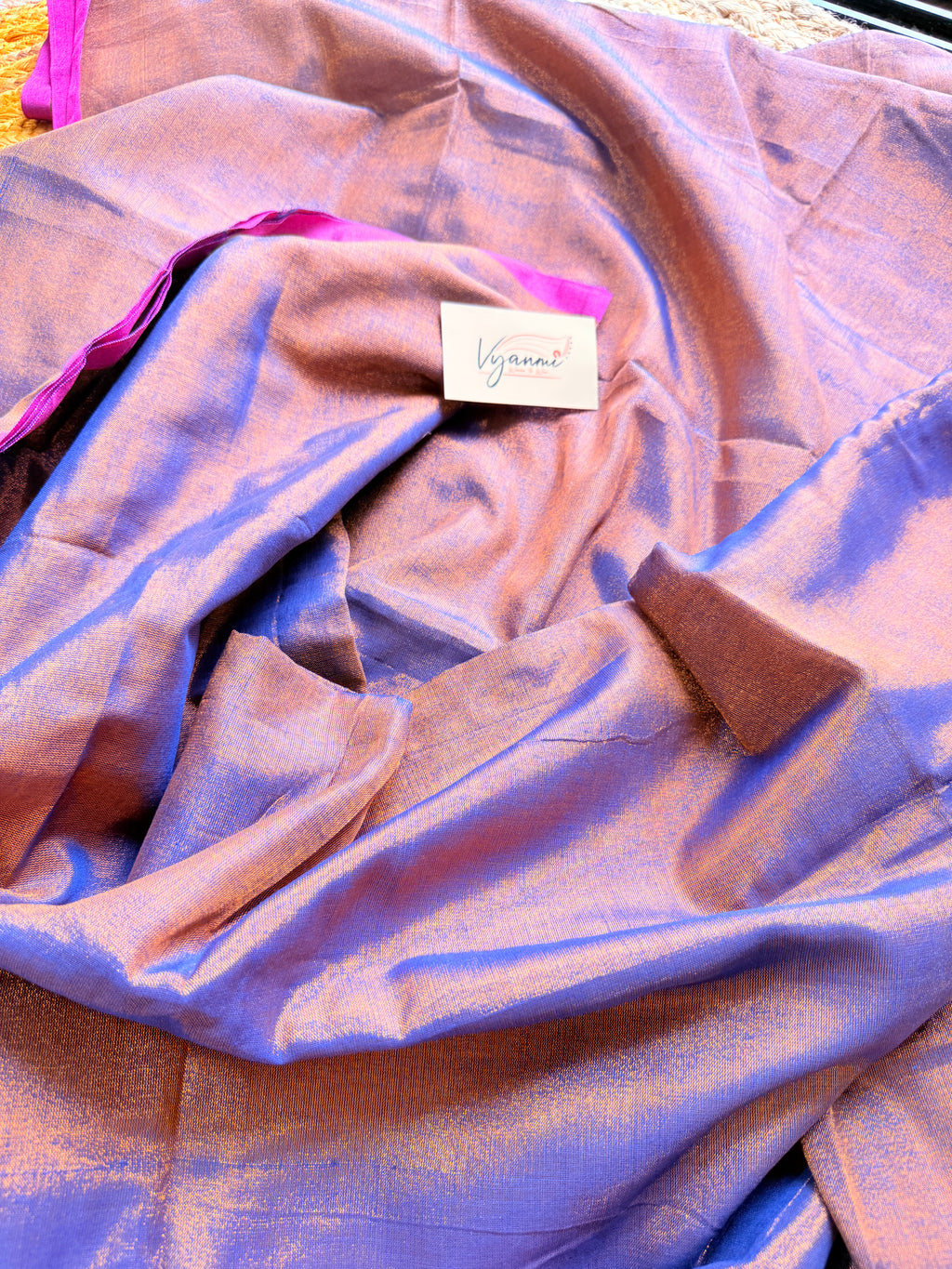 Vyanmi Bronze Bloom Tissue Saree